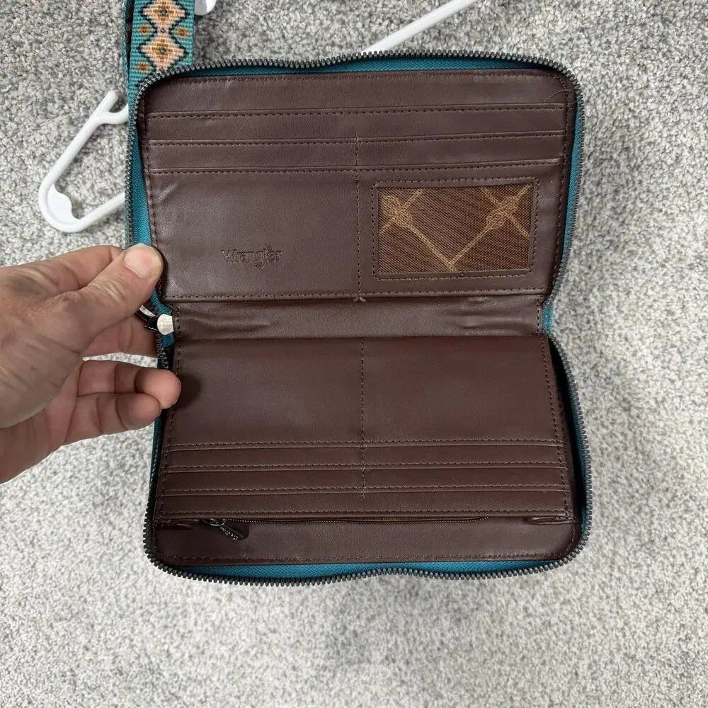 Wrangler Wristlet Wallet OS Coastal Cowgirl Tribal Western Desert Chic Festival